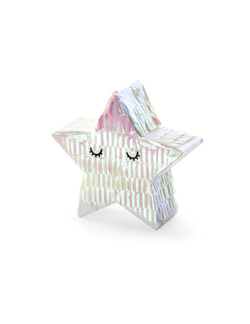 Mini duhová hvězda piñata 10.5 cm na ozdobu
