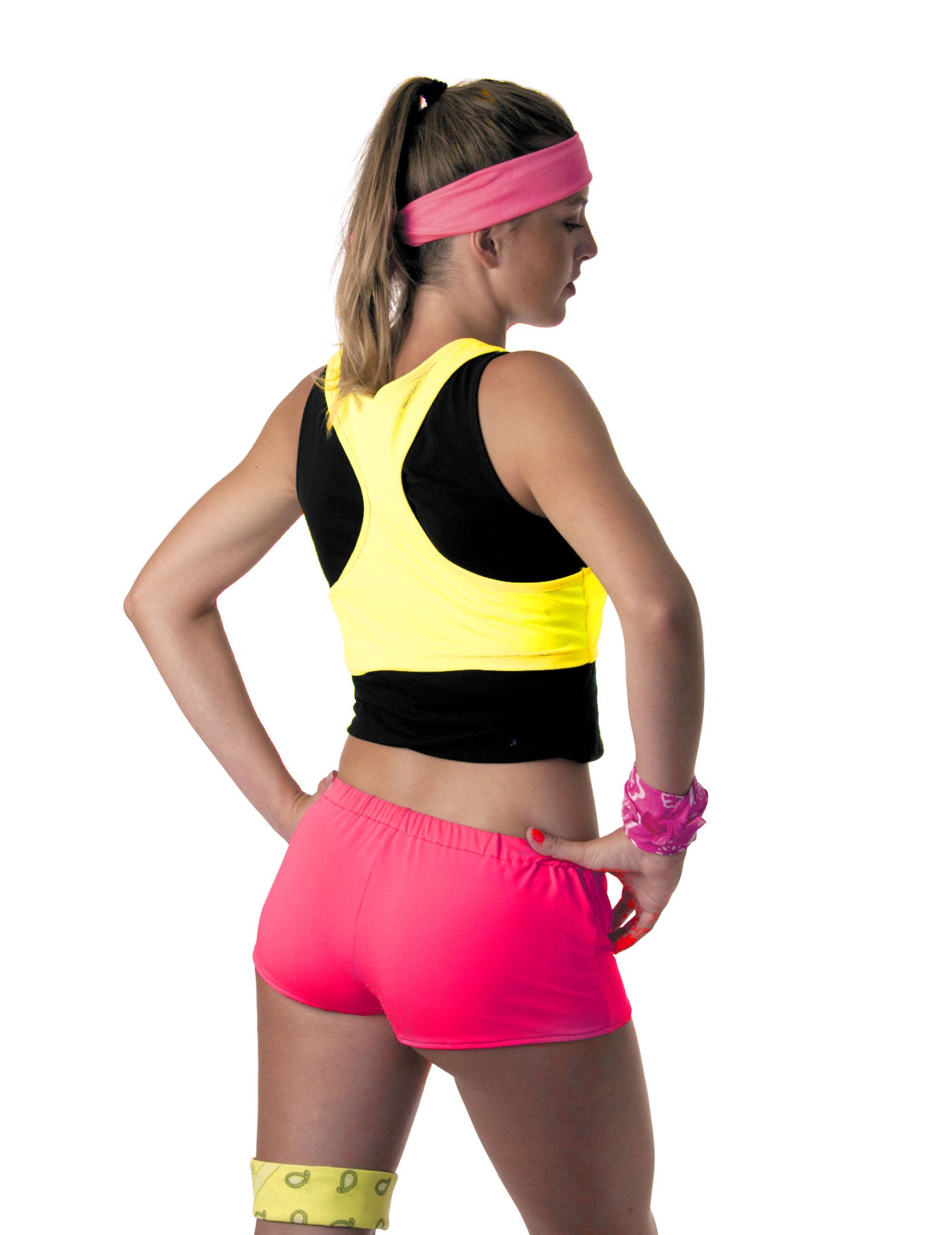 Fluo ženské mini krátké růžové šortky