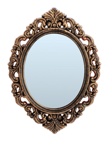 Černé a starobronzové zrcadlo, 40 cm