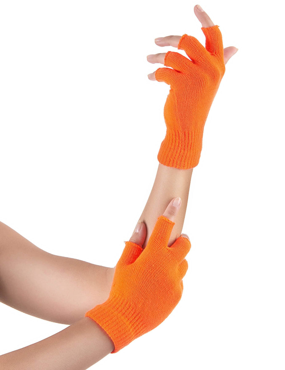 Krátké rukavice pro dospělý neon oranžová