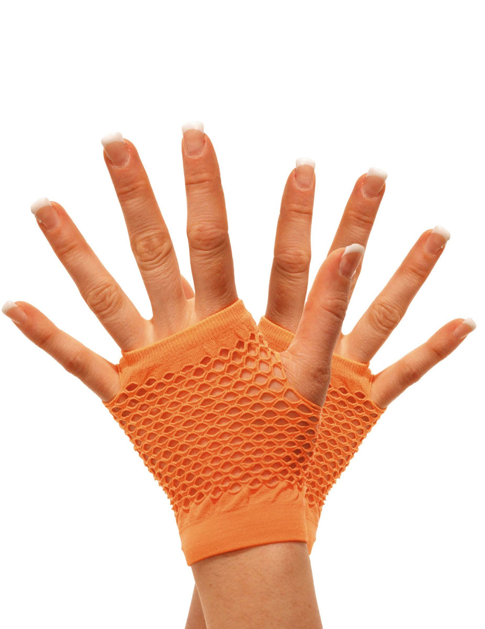 Krátké síťované rukavice pro dospělý oranžová