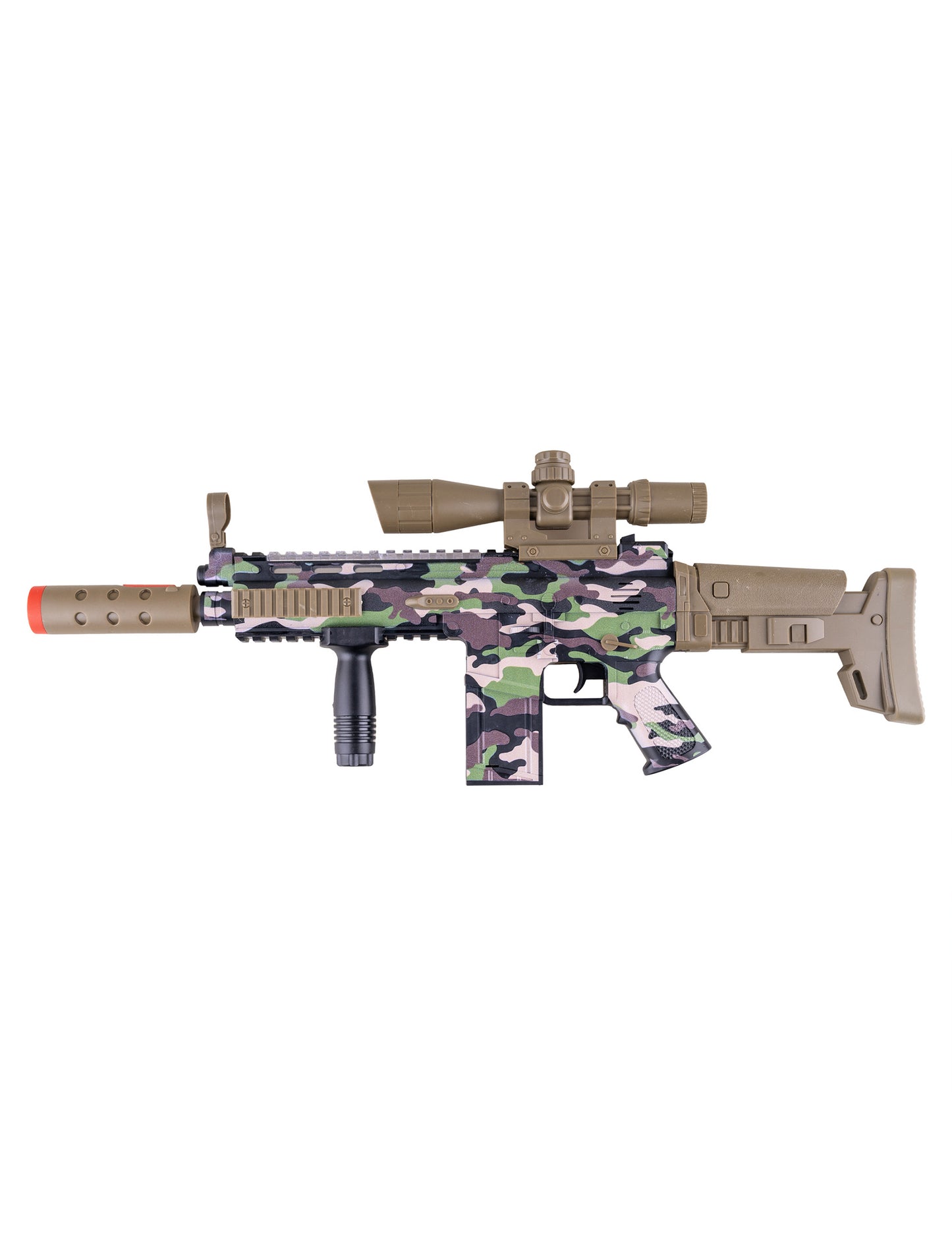 Maskovací kulomet s kouřovým efektem, zvukem a světlem 