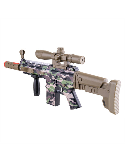 Maskovací kulomet s kouřovým efektem, zvukem a světlem 