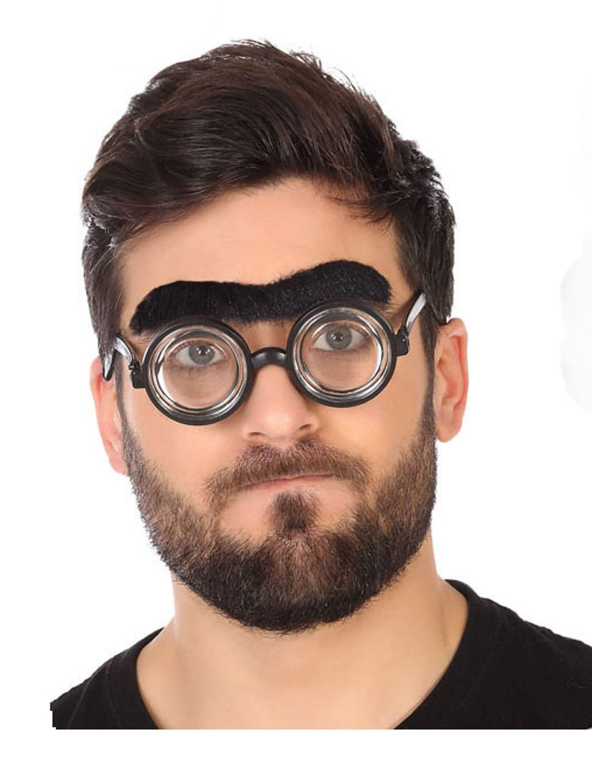 Mono-sourcil pro dospělý černá s brýlemi