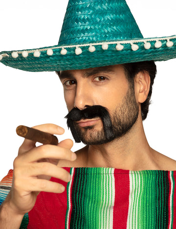 Moustache mexicaine noire adulte