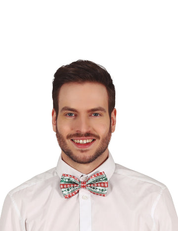 Motýlek pro dospělé s vánočním vzorem