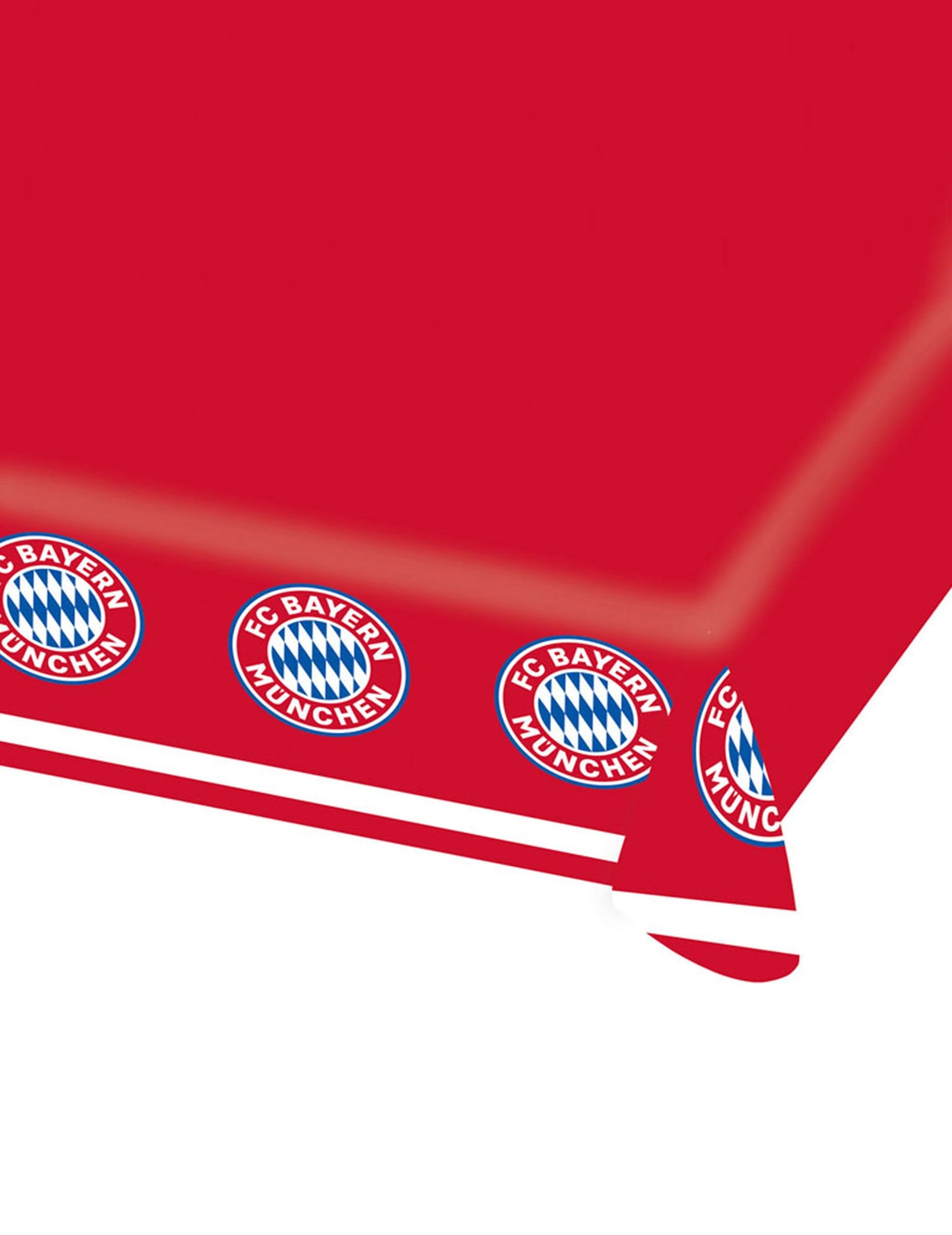 Nappe en papier FC Bayern Munich pour fête rouge avec logos du club
