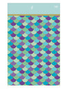 Nappe en papier rêves de sirène à motifs écailles bleu et violet