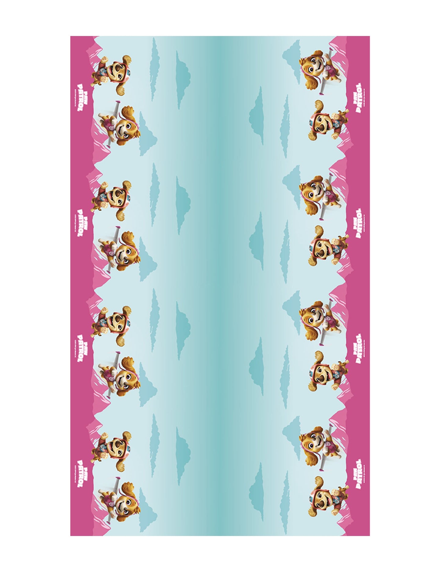 Ružový papierový obrus Labková patrola™ 136cm x 228cm