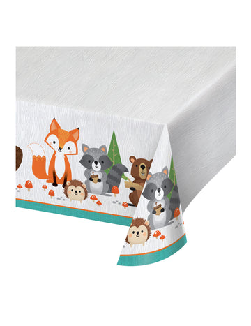 Plastový ubrus lesní zvířátka 137 x 259 cm k narozeninám