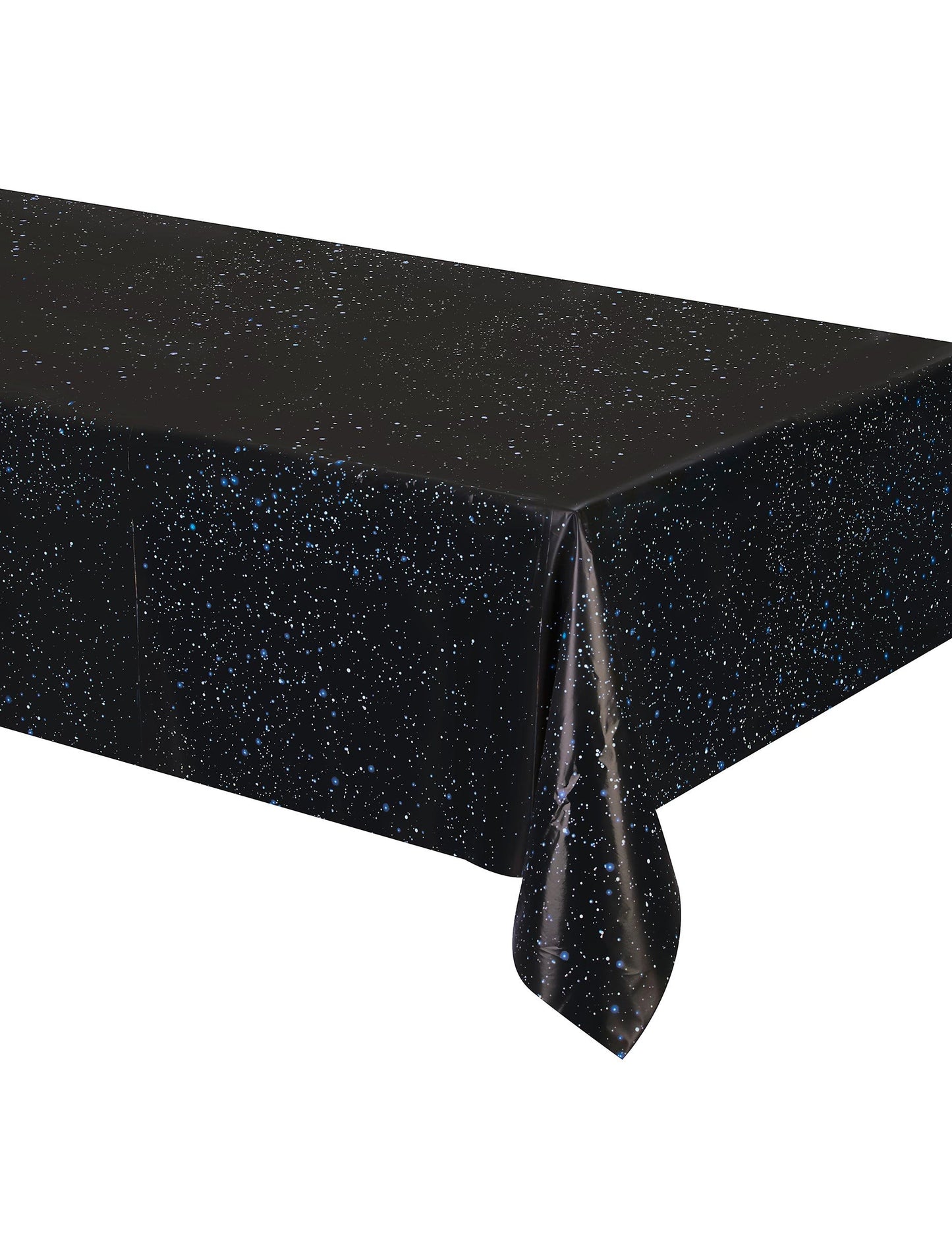 Plastová ubrus na oslavu narozenin ve vesmírném černém provedení s hvězdným vzorem
