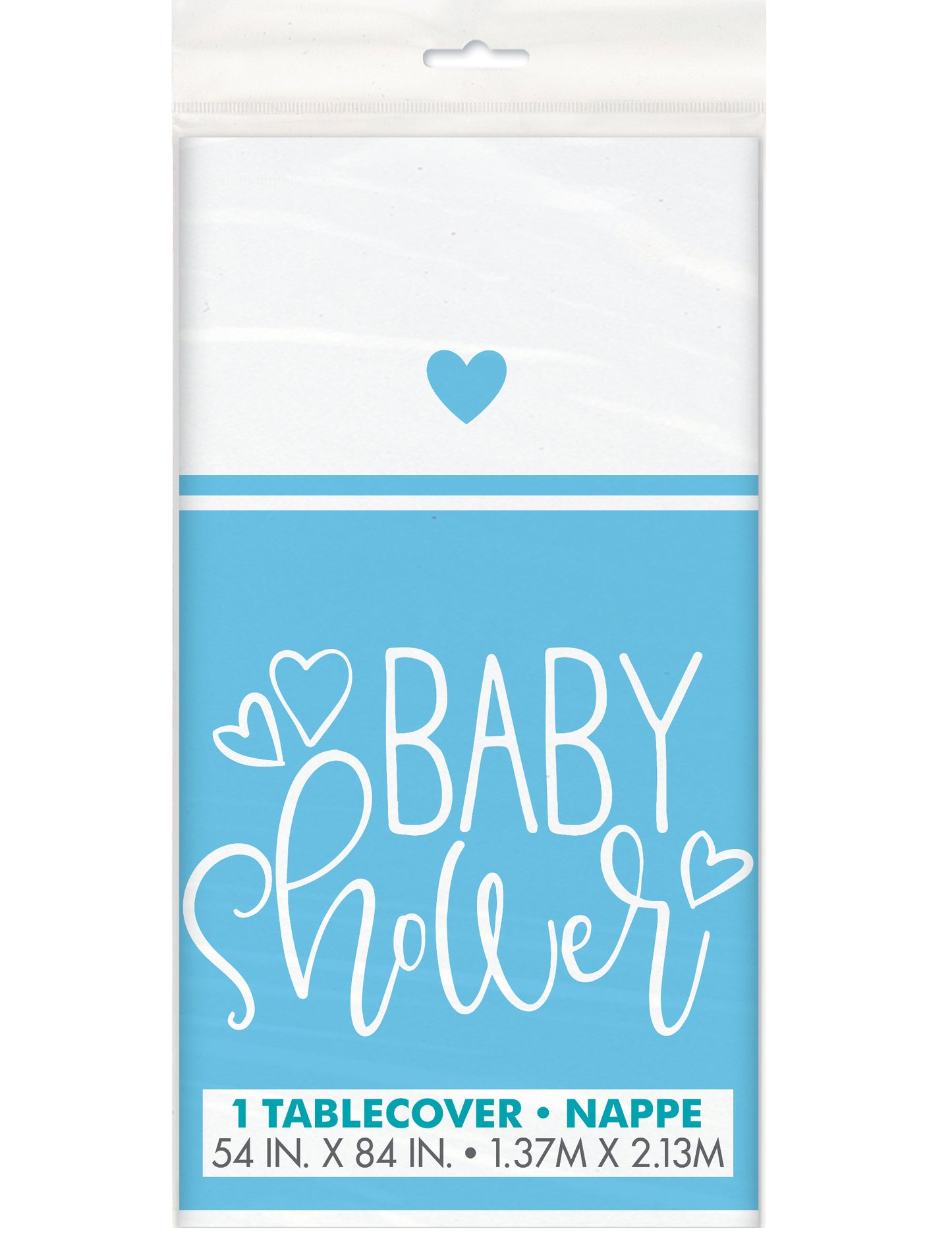 Plastový ubrus pro miminko modrobílý 137 x 213 cm