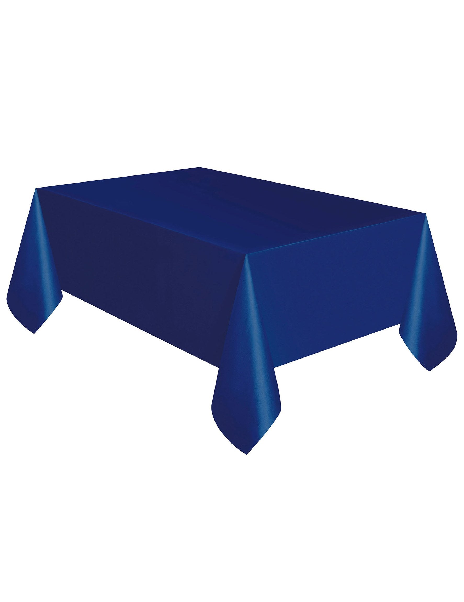 Vue d'ensemble de la nappe en plastique bleu marine