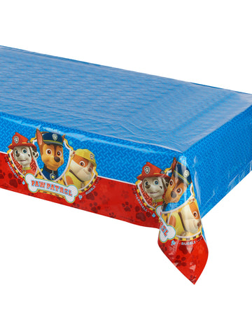 Nappe en plastique Pat'Patrouille pour enfant bleue et rouge