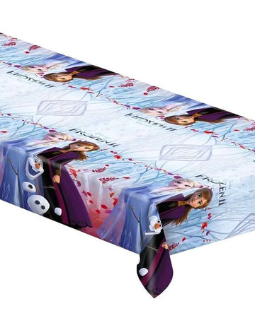 Mehrfarbige Kunststofftischdecke "Frozen - Die Eiskönigin 2" mit Elsa, Anna und Olaf