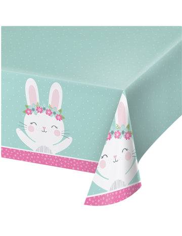 Plastový ubrus Little Rabbit Mint 137 x 259 cm