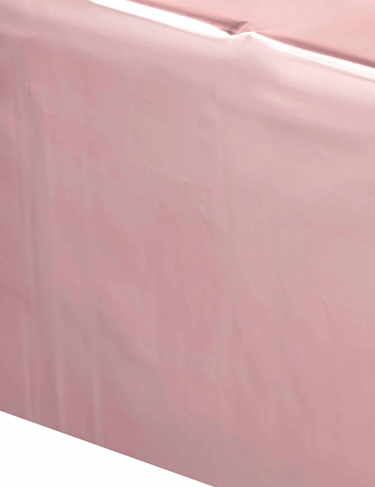 Detail materiálu růžové zlato plastového ubrusu na párty
