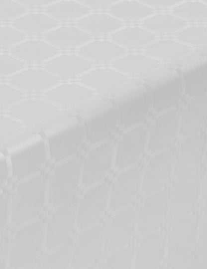 Bílý damaškový papírový ubrus v roli 6 m x 120 cm