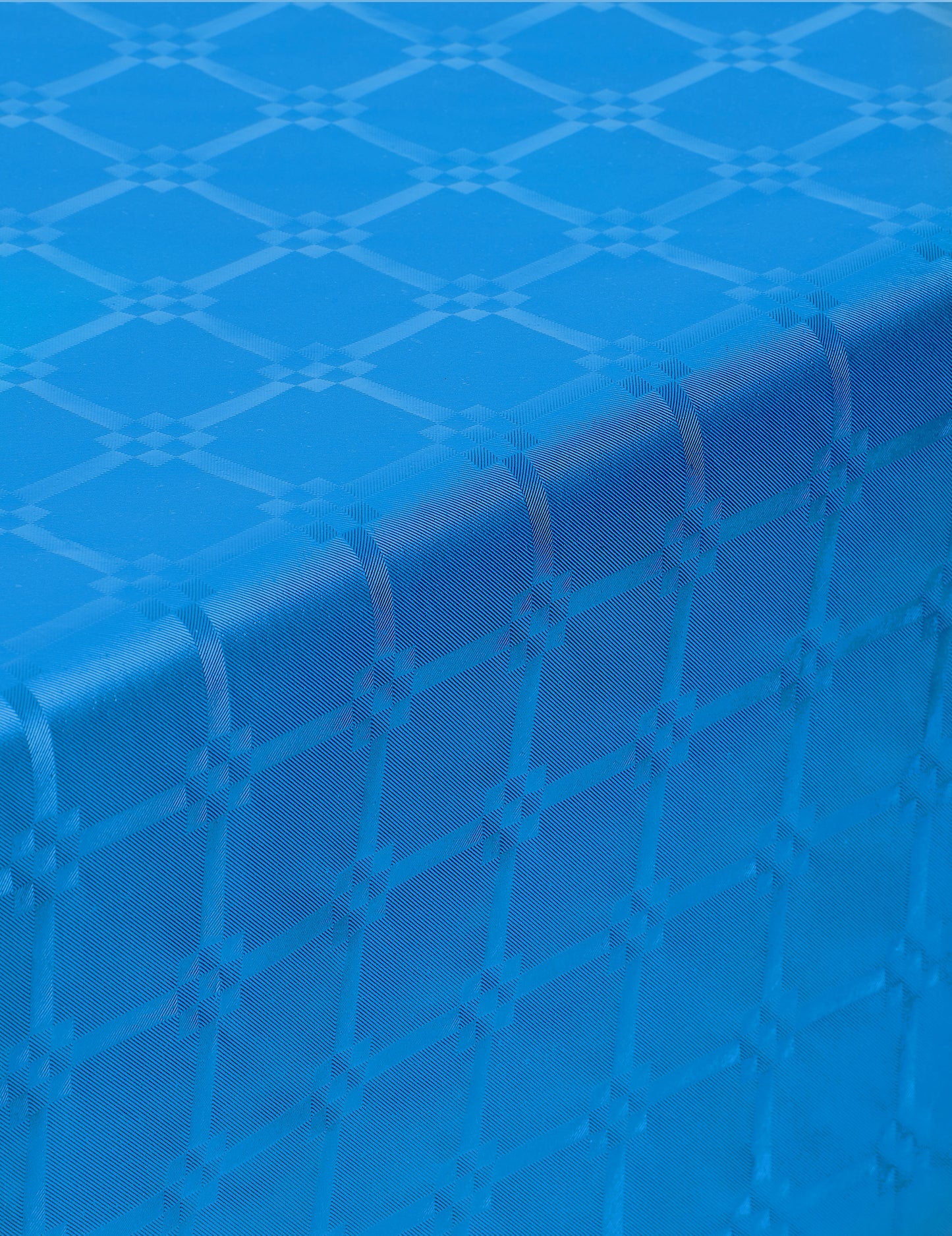 Modrý damaškový papírový ubrus v roli 1,2 x 6m