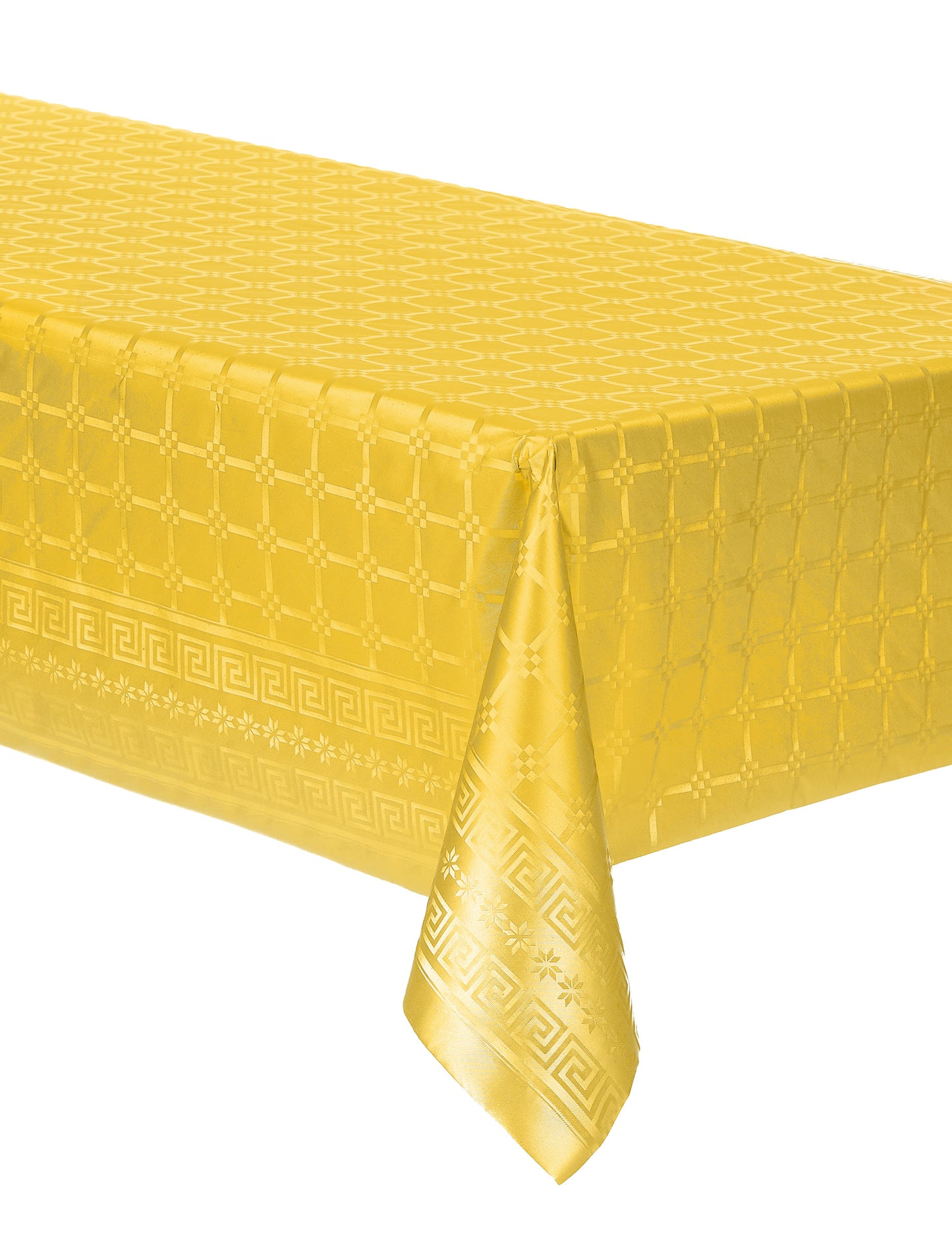 Žlutý damaškový papírový ubrus v roli 1,2 x 6m