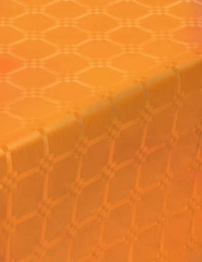 Oranžový damaškový papírový ubrus z role 6 m