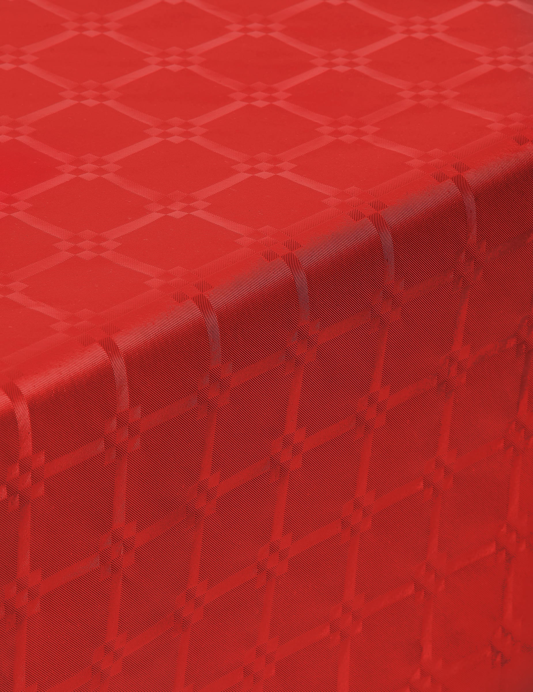 Détail du motif et de la texture de la nappe en rouleau papier damassé pour décoration de fête