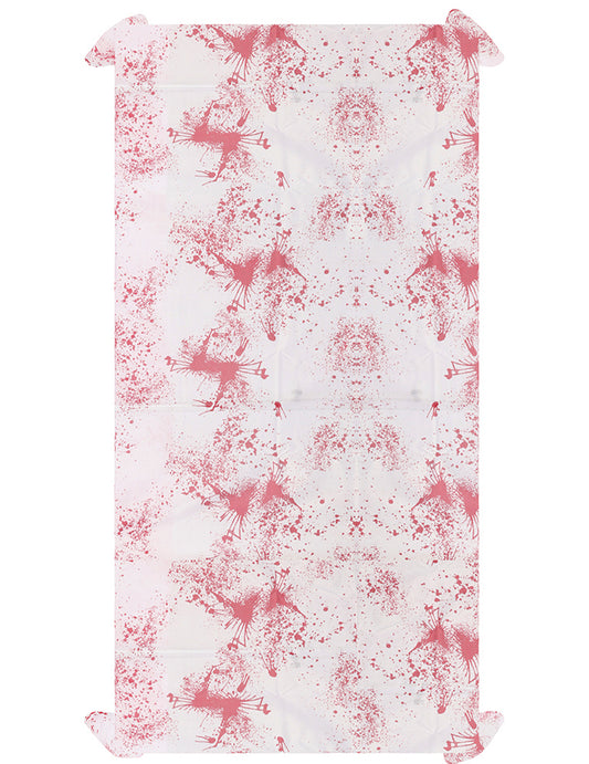 Nappe en tissu Halloween ensanglanté blanche et rouge