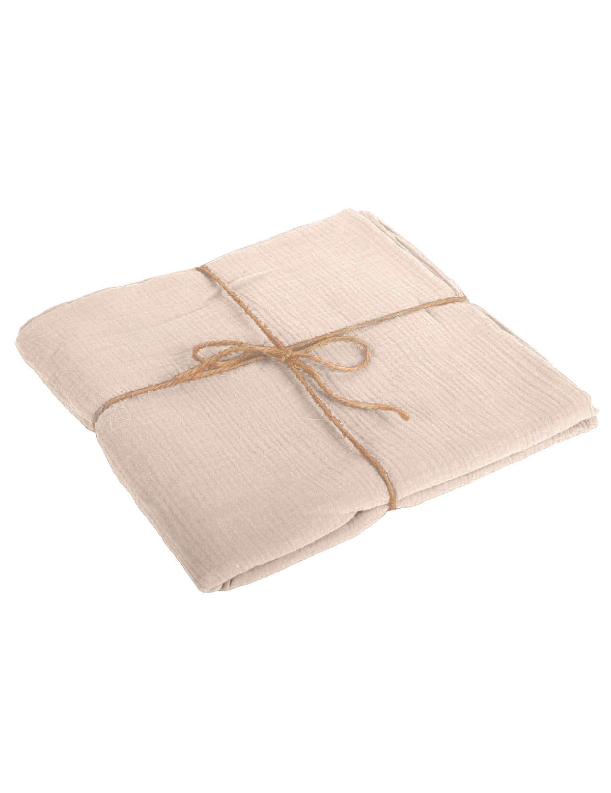Boho bavlněný mušelínový ubrus v barvě blush