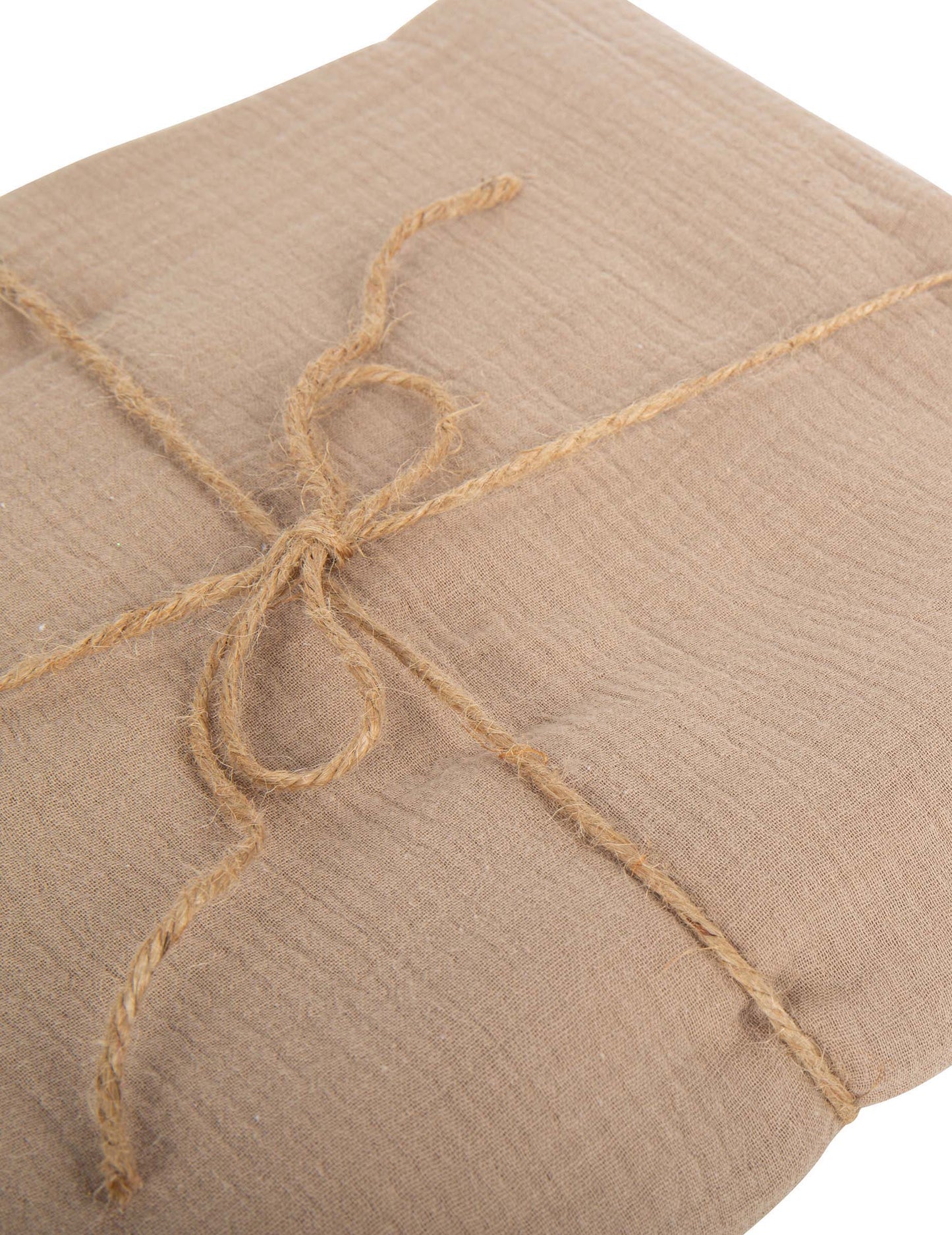 Bavlněný gázový ubrus šedohnědý 130 x 240 cm bohémský styl