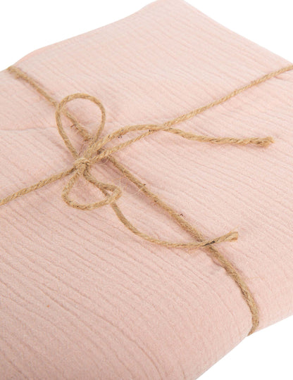 Starorůžový bavlněný gázový ubrus 130 x 240 cm bohémský