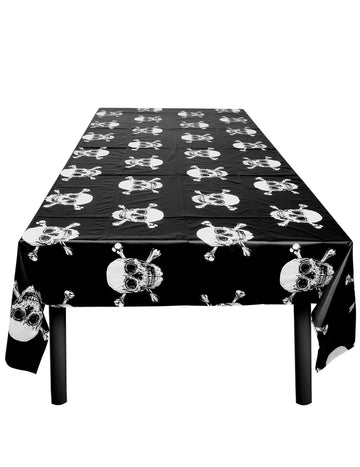 Mise en scène d'anniversaire de la nappe en plastique Pirate Jolly Roger