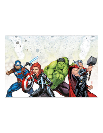 Nappe plastique Avengers Mighty pour fête multicolore avec super-héros