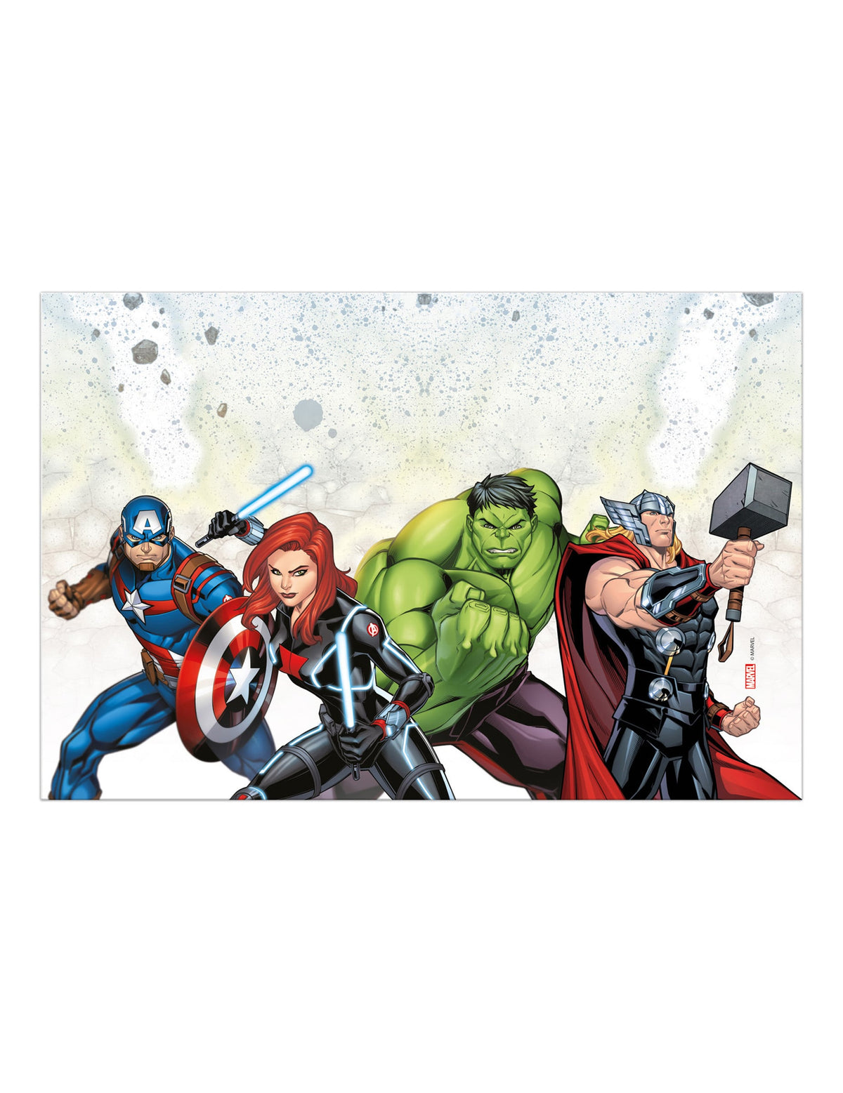 Nappe plastique Avengers Mighty pour fête multicolore avec super-héros
