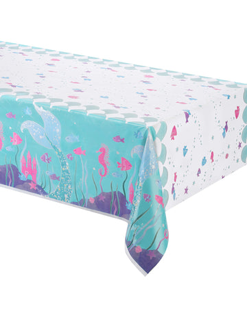 Plastový ubrus s motivem mořské panny 137 cm 213 x cm