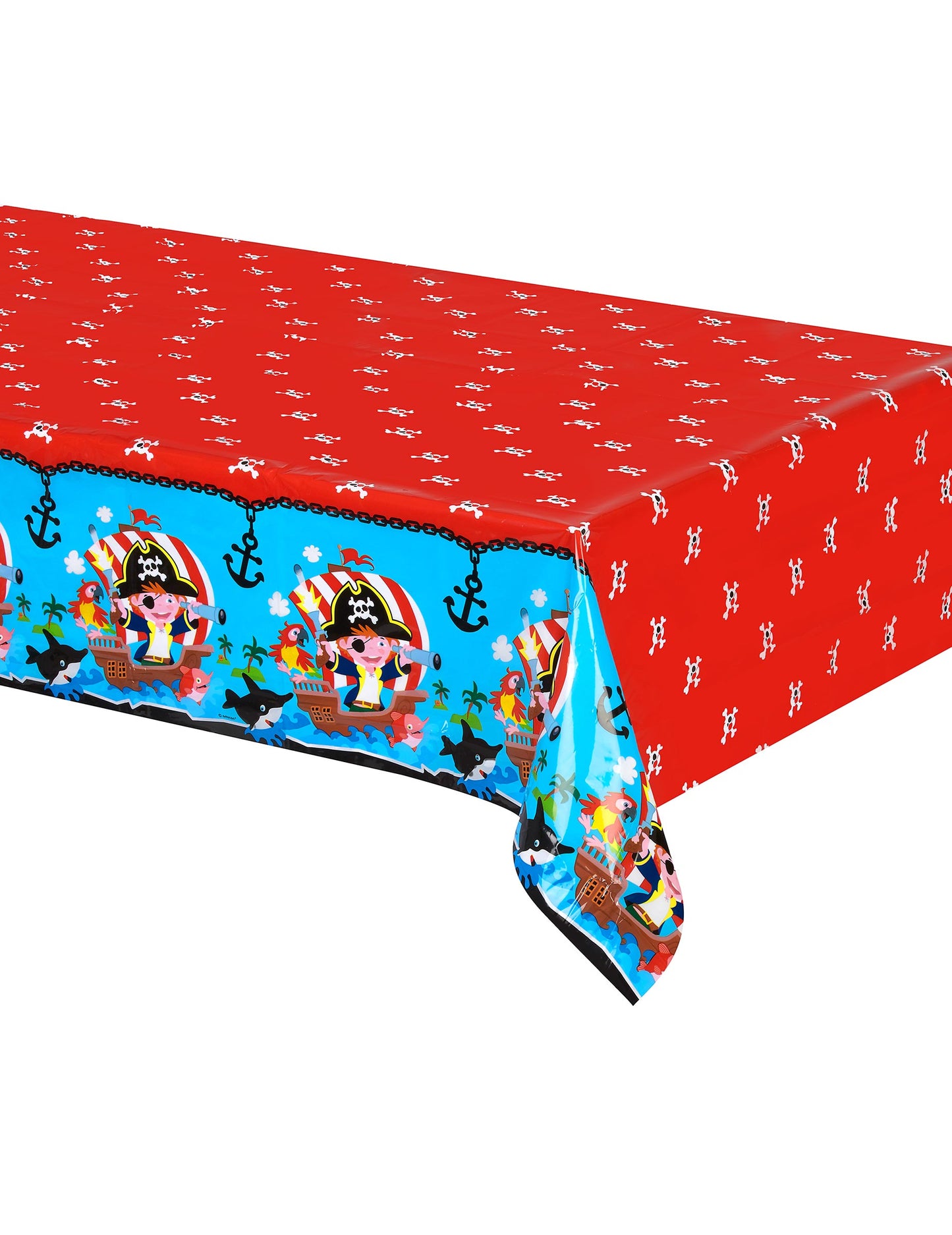 Plastový pirátský ubrus 120 x 180 cm na narozeninovou oslavu 