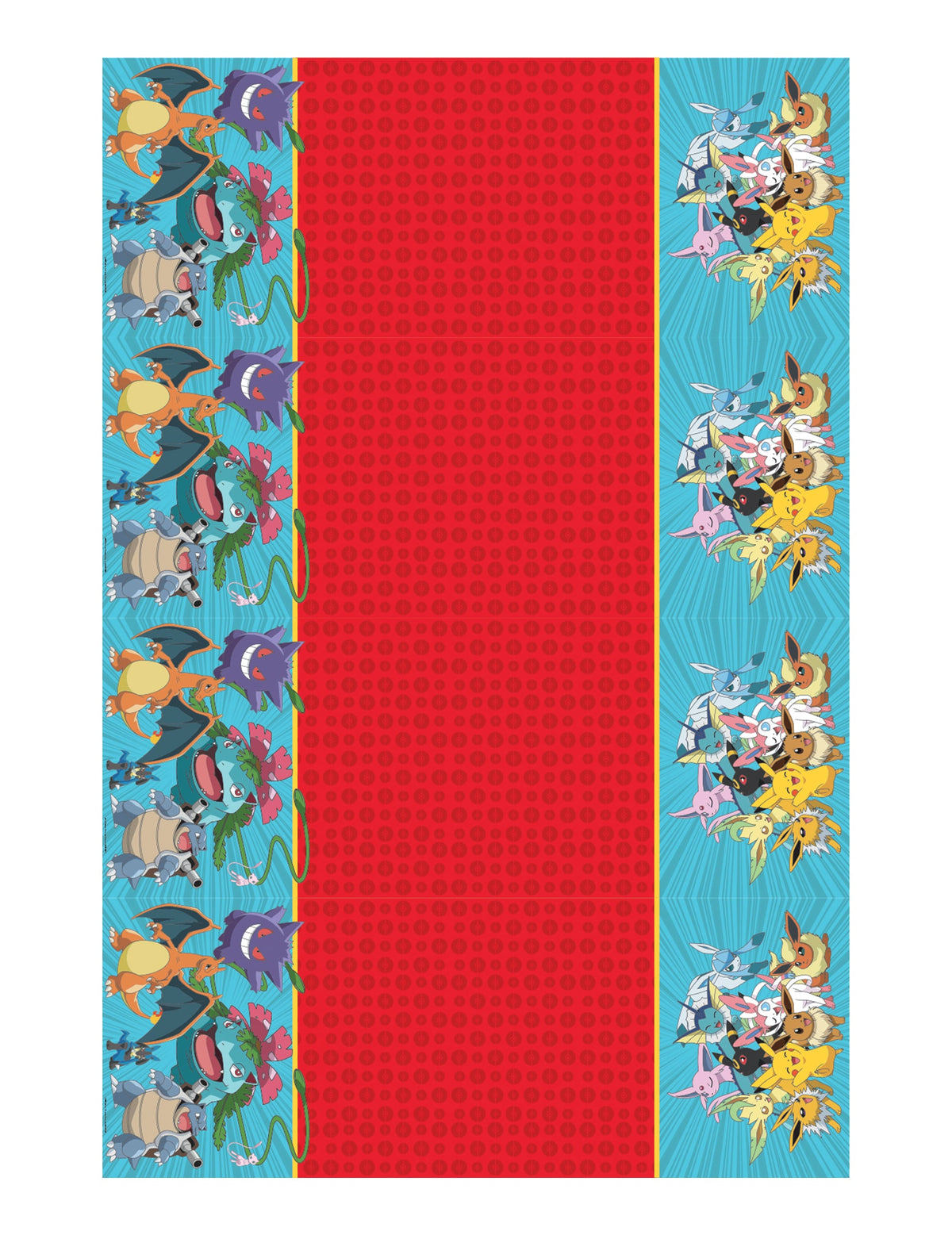 Nappe en plastique Pokémon Next Generation pour enfant rouge et bleue