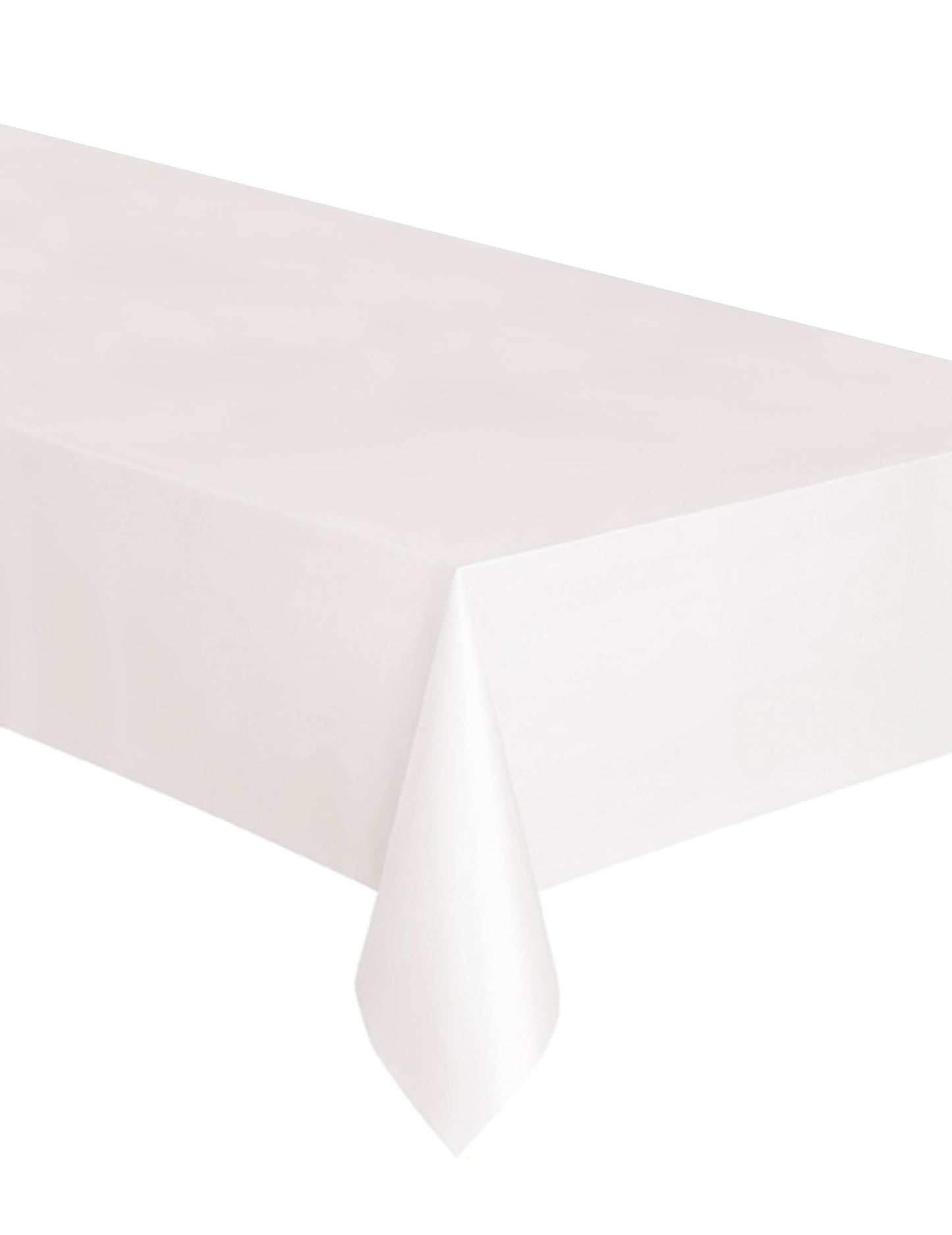 Nappe rectangulaire en plastique pour décoration de fête blanche