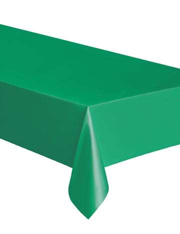Nappe rectangulaire en plastique vert émeraude pour décoration de fête