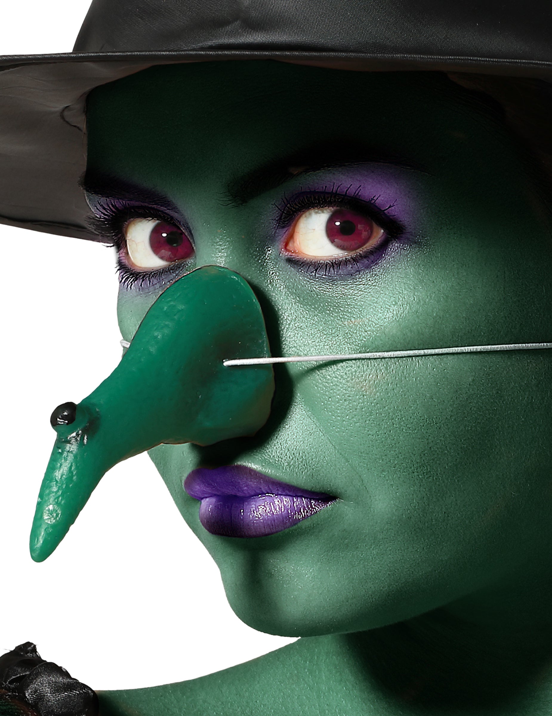 Nez crochu de sorcière pour adulte vert