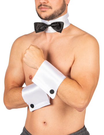 Fliege und Manschetten für Erwachsene