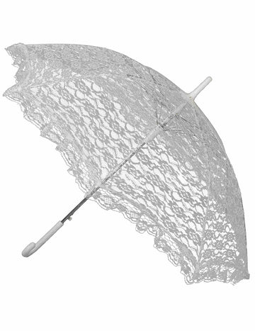 Ombrelle imitation dentelle pour femme blanche