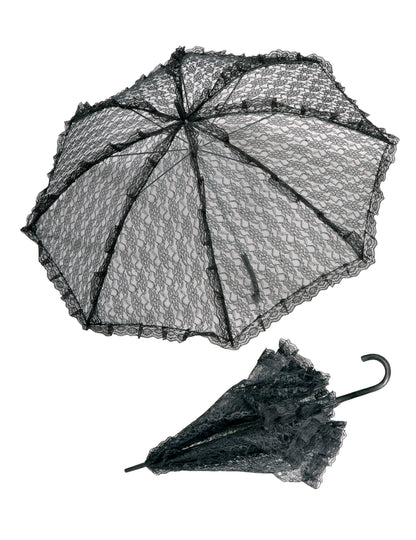 Černý krajkový deštník 83 cm