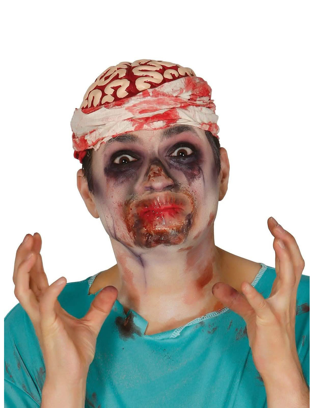 Krvavá latexová falešná zombie tlama pro dospělého