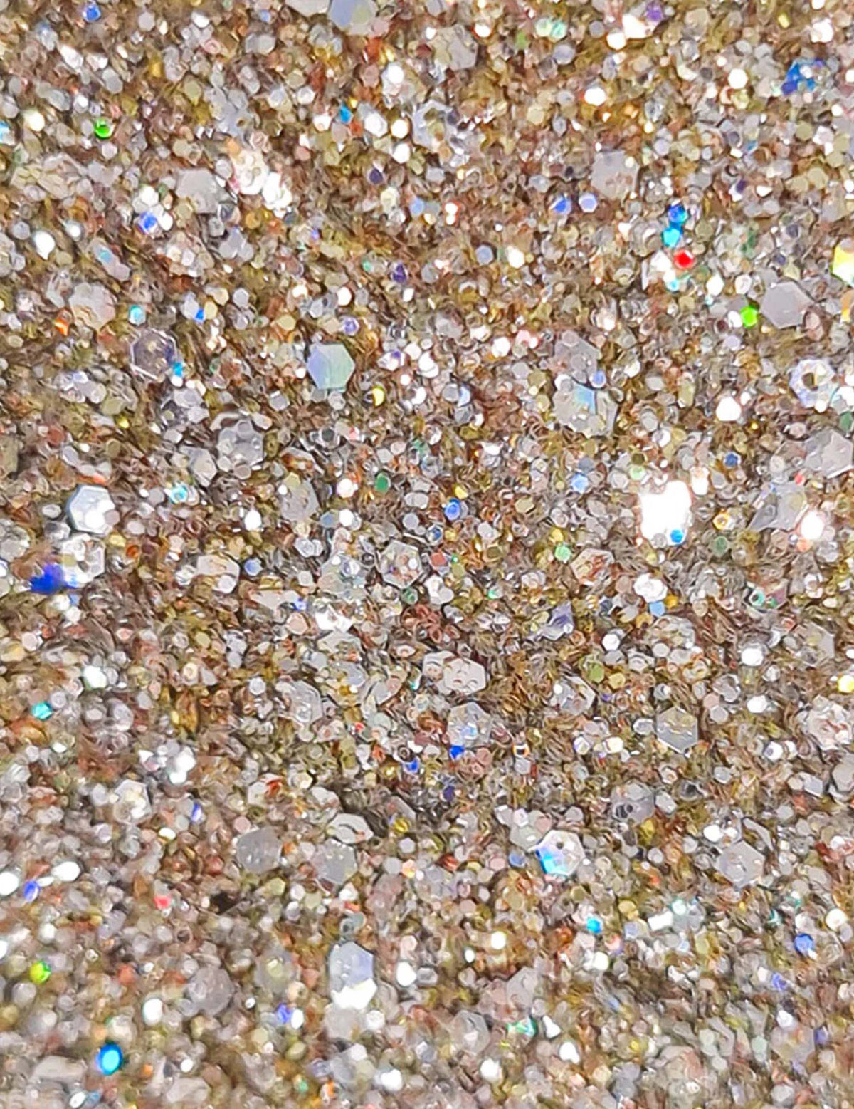 Gros plan sur la texture des paillettes biodégradables runway métallique