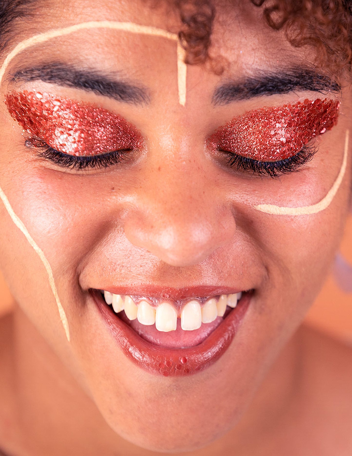 Biologisch abbaubarer Glitzerstein - roter Glitter