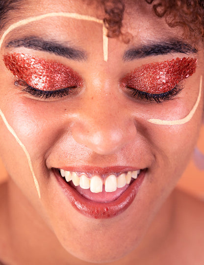 Biologisch abbaubarer Glitzerstein - roter Glitter