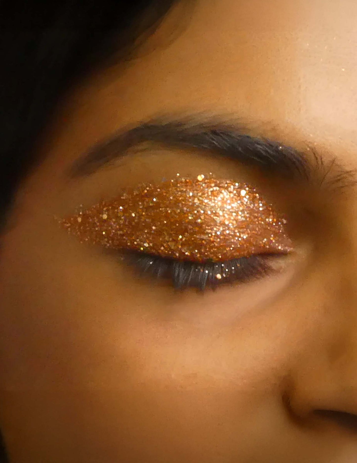 Biologisch abbaubare Pailletten in Metallic-Orange - Si si la pailette