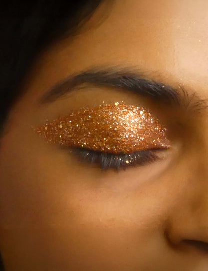 Biologisch abbaubare Pailletten in Metallic-Orange - Si si la pailette