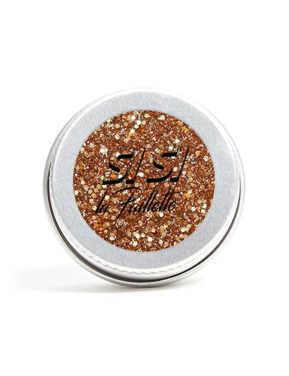 Biologisch abbaubare Pailletten in Metallic-Orange - Si si la pailette