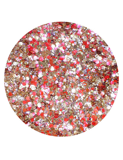 Make-Up Glitter rosegold-rot
